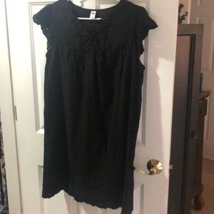 Black linen and lace dress